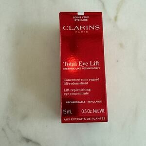 Clarins Total Eye Lift Refillable Eye Cream for Wrinkles Dark Circles Puffiness